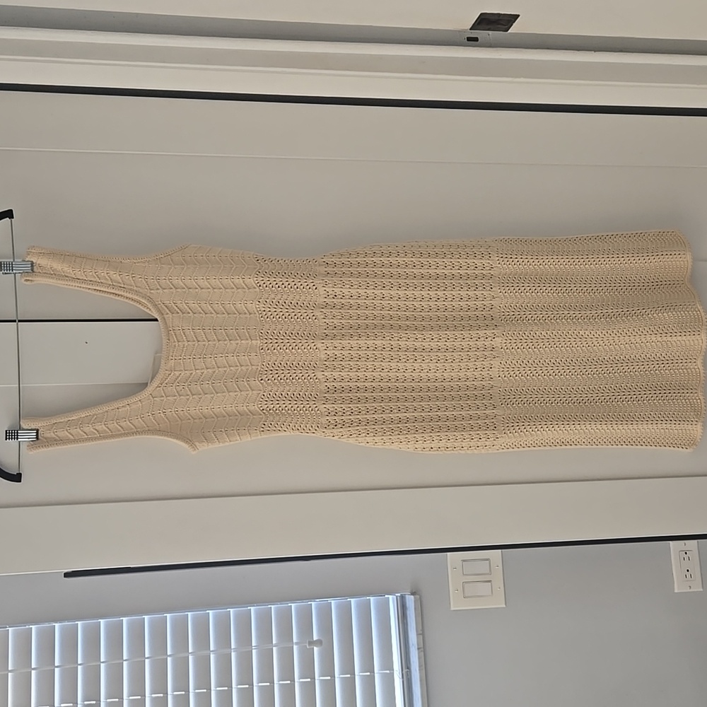 House Of Harlow 1960 Crochet Knit Bodycon Midi Dress